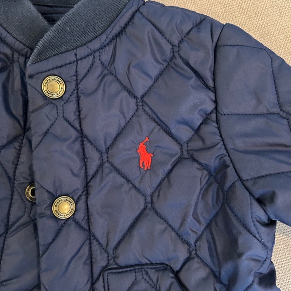 Ralph Lauren Quilted Jacket. Size 3M Navy Blue - Picture 2 of 5